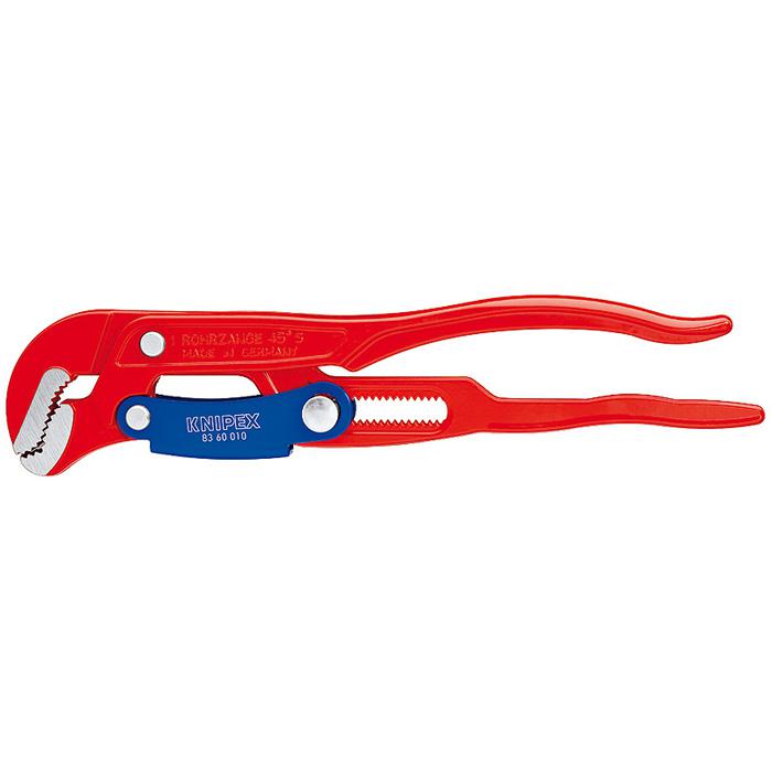 Pipe wrench S-foot - quick adjustment - red powder coated