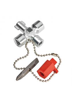 Schaltschrank-Schlüssel - Länge 44 bis 76 mm - Kreuzschlitz und Bit-Einsatz