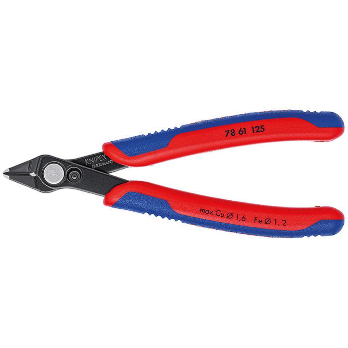 Electronic Super Knips® Precision pliers - burnished 125 mm - with multi-component grips