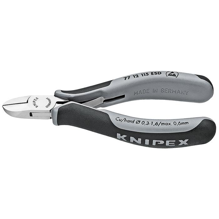 Electronic side cutters ESD - mirror polished - 115mm - with multi-component grips