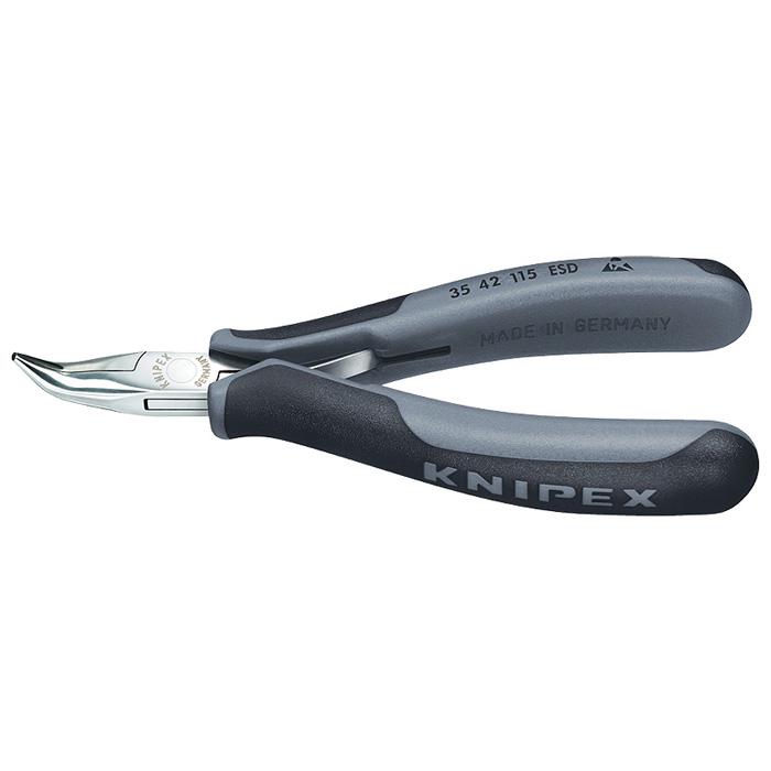 Electronic gripping pliers ESD - mirror polished - 115mm - with multi-component grips
