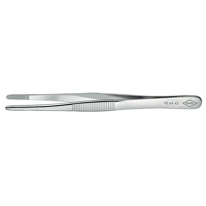 Precision Tweezers - blunt shape - straight form - handles grooved