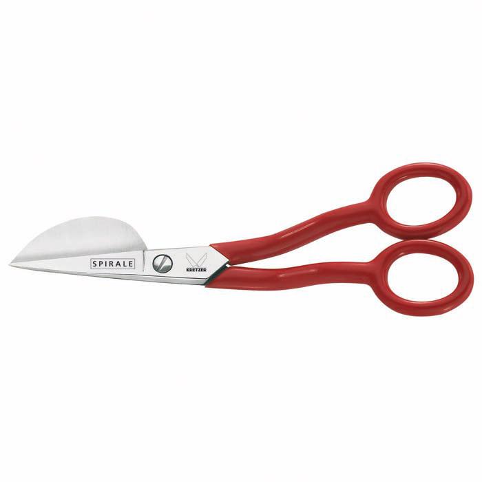 Pile / carpet shears "Spiral" - Drop - color red and black - nickel