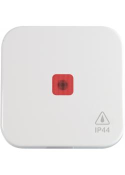 Rocker - with red lens - splashproof IP 44 - Opus 1
