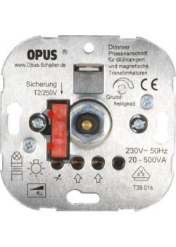 Rotary-voltage halogen lamps dimmer - with screw - 230 V AC, 50 Hz