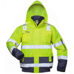 Visibility jacket "Axel" - color fluorescent yellow, navy, deposed - sizes S-XXXL