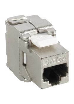 RJ45 module CAT6a - 500MHz - metal - for carrying plates