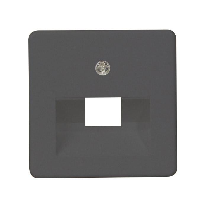 Täckplatta Opus® 55 - 50x50 mm - för modularuttag - 1 hål