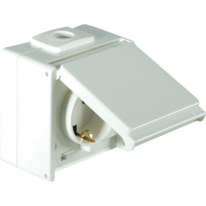 Earthing contact socket - 1-way - IP54 - with / without increased contact protection