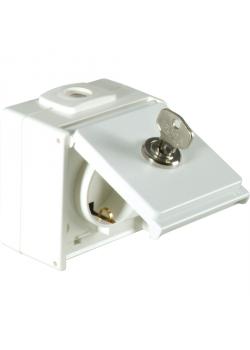 Earthed socket - 1 times - IP54 - with lock - 250 VAC, 50 Hz, 10/16 A
