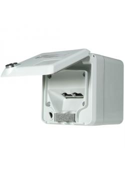Exposed outlet RJ 45 - IP 43 - with labeling panel and lock