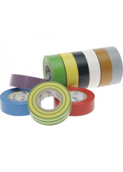 VDE PVC insulating tape - many colors - thickness 0.15 mm - length 10 and 25 m - pack of 5 and 10 rolls - price per unit