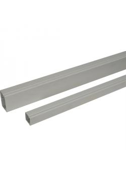 Minikanal - färg ljusgrå - med perforeringar i botten - PVC