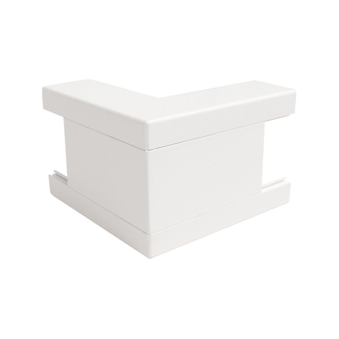 External corner - for skirting duct - PVC - color pure white