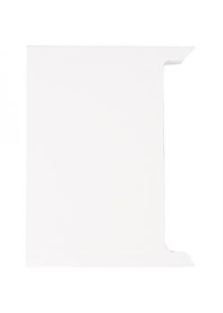 Låg mellemstykke - profileret på den ene side - farve ren hvid - enhed - 10 stk - pris pr.