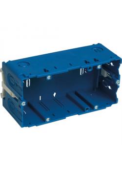 boîtier d'encastrement double - profondeur 50 mm - couleur bleue - conditionnement 5 pièces - prix par conditionnement