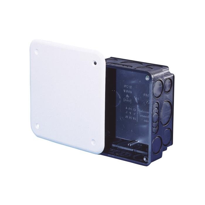Flush-mounted junction box - with cover - optional for circuit disconnection - price per unit