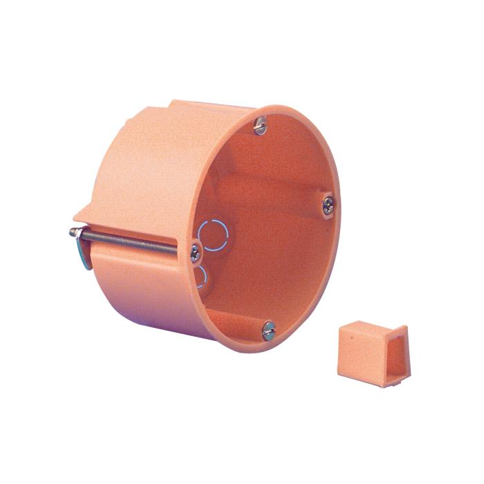 Boîtier de commutation - Ø 68 mm - plat profond / - pour une épaisseur de plaque 7-35 mm - orange