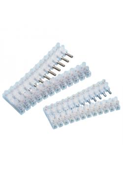 Terminal strips - 12 pin - polypropylene - color white - Rated voltage 450 V