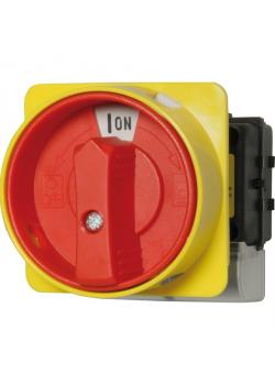 Main emergency stop switch - 3 poles - for DIN rail mounting - 400 V - 3 NO