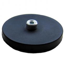 Neodymium Pot Magnet - threaded socket - Ø 22-88 mm - Rubber Encased