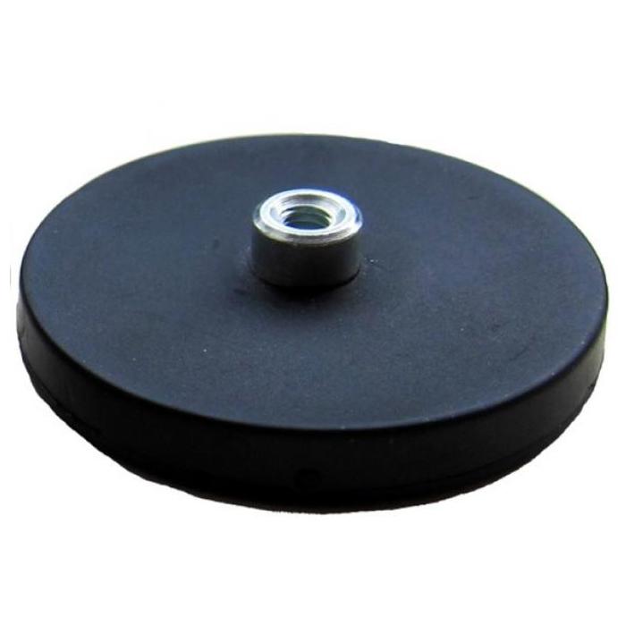 Neodymium Topfmagnet - mit Gewindebuchse - Ø 22-88 mm - Gummiummantelt