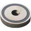 Flat pot magnet - neodymium - with hole - Strength 13-870N