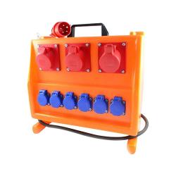 Fördelare E-BOX 16A / 3-6 - färg gul-orange - 230/400 V - AC - anslutning 11000 VA