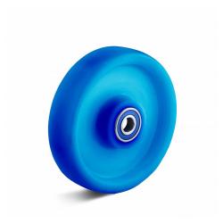 Roue polyamide - 2 roulements à billes inox - roue Ø 200 mm - capacité de charge 1000 kg - couleur bleu