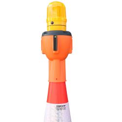 Flashing light for traffic cone attachment ALCT - material plastic - color yellow - battery operation