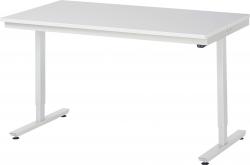 Working table of the series adlatus 150 - with melamine plate - electrically height adjustable