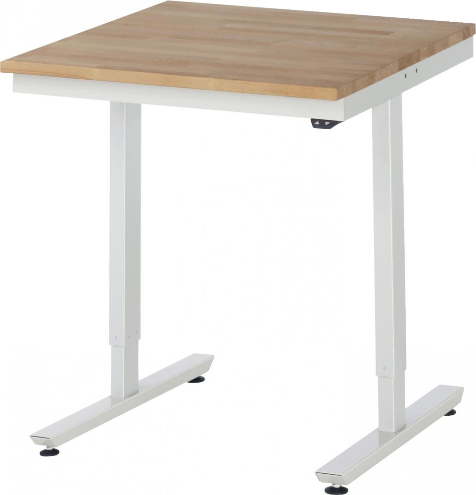 Worktable - solid beech worktop - electrically height adjustable from 720 to 1120 mm - max. 150 kg