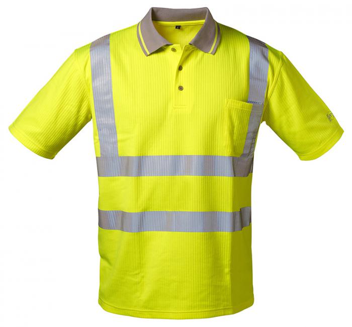 Koszulka polo wysokiej widoczności "TITUS" - kolor fluorescencyjny żółty - Rozmiary: S-XXXL