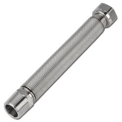 Tubo corrugato in acciaio inox - 3/4 "- DN20 - Lunghezza min.75 a 1000 mm - Lunghezza max 130 a 2000 mm - Prezzo per pezzo