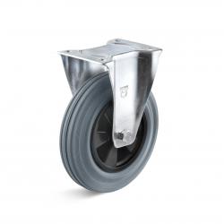 Rolka stała - koło z pełnej gumy - ø koła 160 do 200 mm - wysokość 190 do 235 mm - nośność 135 do 205 kg