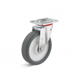 Drejeligt hjul - termoplastisk hjul - hjul Ø 80 til 250 mm - konstruktionshøjde 108 til 297 mm - bæreevne 120 til 450 kg