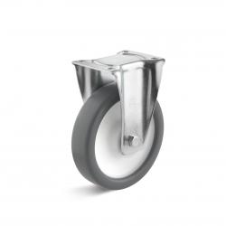 Fixed castor - thermoplastic wheel - wheel Ã˜ 80 to 250 mm - height 108 to 297 mm - load capacity 120 to 450 kg
