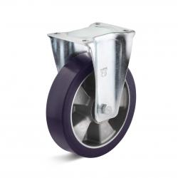 Kraftig fast hjul - elastisk PU-hjul - hjul Ø 100 til 250 mm - konstruktionshøjde 127 til 297 - bæreevne 200 til 900 kg