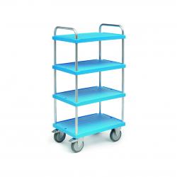 Shelf trolley - carrying capacity 500 kg - variable floor heights - aluminum bracket