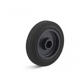Thermoplastic wheel for apparatus rollers - with roller bearings - wheel Ø 80 to 400 mm - load capacity 50 to 400 kg - black