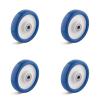 Set ruote - 4 ruote in poliuretano ad alta resistenza - cuscinetti a sfera - ruota Ã˜ 80 a 250 mm - capacità di carico / set 450 a 2100 kg