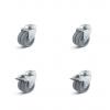 Castor set - 4 double swivel castors - wheel Ø 50 to 75 mm - construction height 74 to 102 mm - load capacity / set 240 to 300 kg