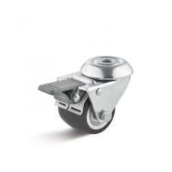 Swivel castor with back hole - polyurethane wheel - wheel Ã˜ 50 mm - height 71 mm - load capacity 100 kg