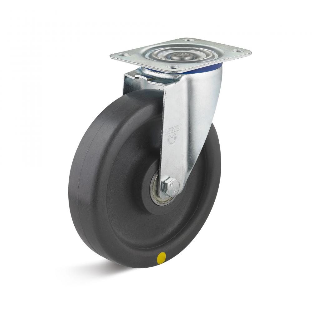 Roulette pivotante - roue en polyamide conductrice d'électricité - Ø de roue 80 à 200 mm - charge max. 150 à 350 kg