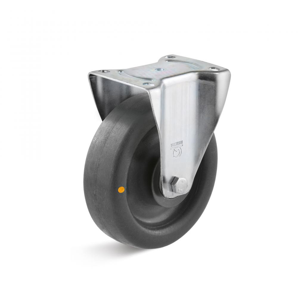 Roulette fixe - roue en polyamide conductrice d'électricité - Ø de roue 80 à 200 mm - charge max. 150 à 350 kg