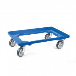 Transport trolley Economy Line - blue - load capacity up to 250 kg - wheel Ø 100 mm - construction height 175 mm