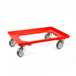 Transport trolley Economy Line - red - load capacity up to 250 kg - wheel Ø 100 mm - construction height 175 mm