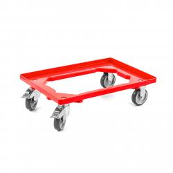 Transport roller Economy Line - 2 swivel castors with brakes load capacity up to 250 kg - wheel Ø 100 mm - height 175 mm