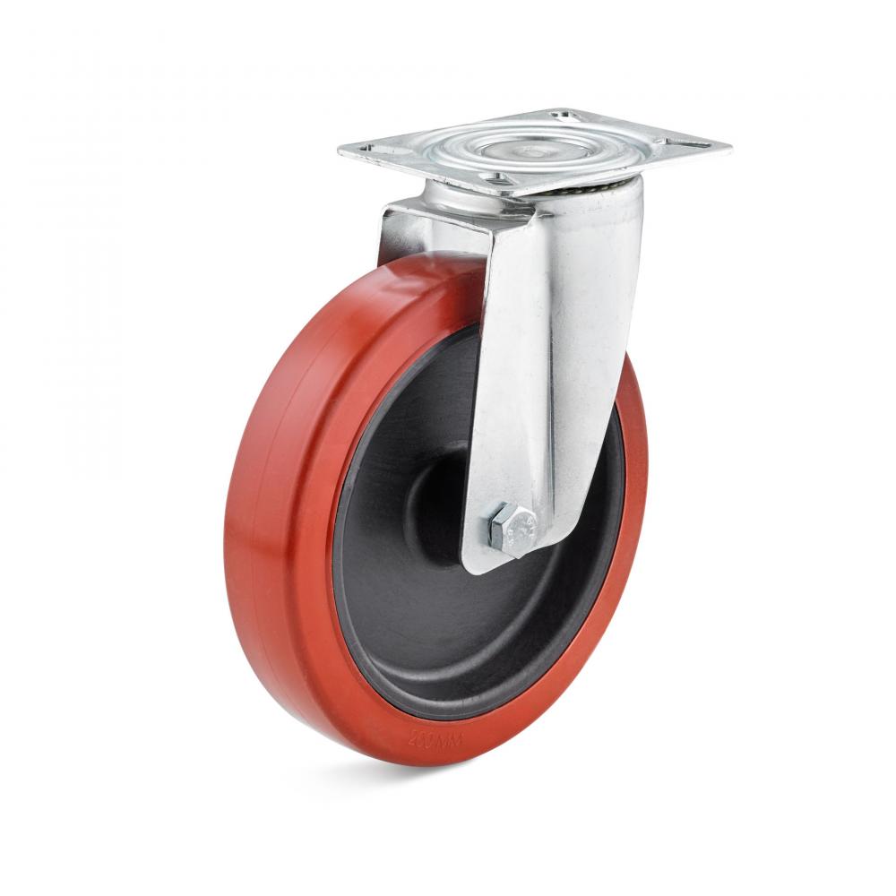 Swivel castor - Silicone wheel - Wheel-Ã 80 to 160 mm - Height 108 to 197 mm - Load capacity 80 to 180 kg