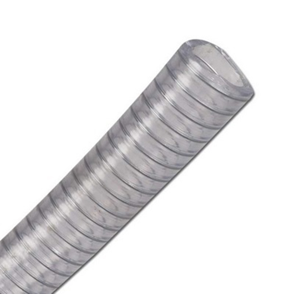 Wąż ssawno-tłoczny PVC - przezroczysty - Ø wewnętrzna 10 do 150 mm - Ø zewnętrzna 16,2 do 172 mm - cena za metr i rolka
